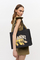 Bolso XXL negro con estampado de plátano